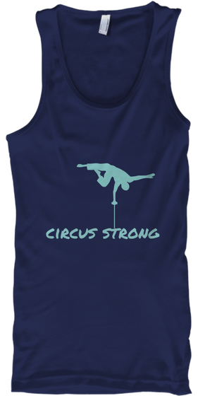 Circus Strong Navy áo T-Shirt Front