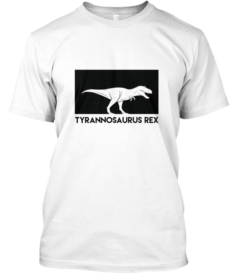 Tyrannosaurus Rex White Kaos Front