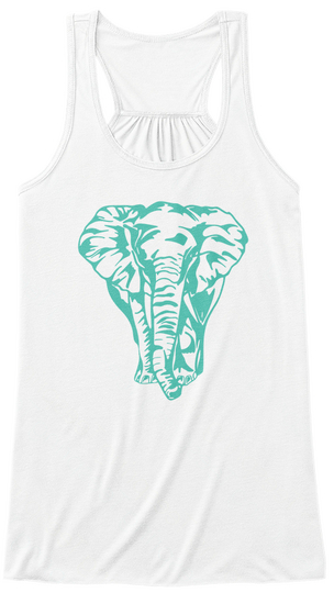 Elephant White T-Shirt Front