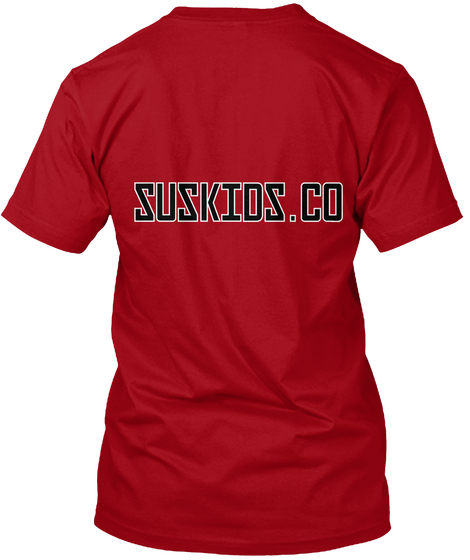 Suskids.Co Deep Red T-Shirt Back