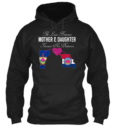 Mother Daughter   Vermont Missouri Black Maglietta Front