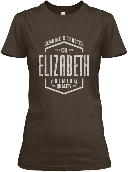 Elizabeth Dark Chocolate Kaos Front