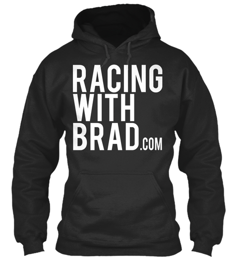 Racing With Brad .Com Jet Black T-Shirt Front