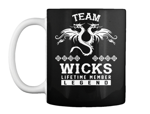 Mug   Team Wicks Lifetime Member Black Kaos Front