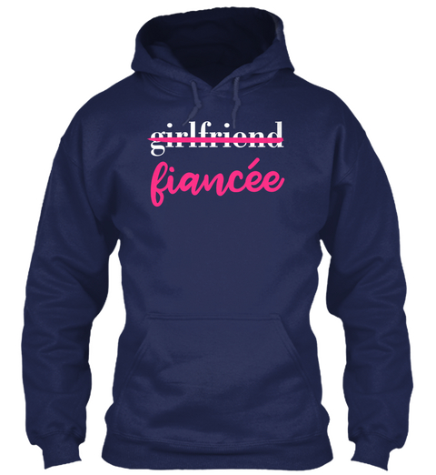 Girlfriend Fiancee Navy T-Shirt Front