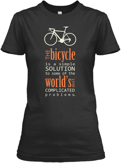 Limited Edition   Cycling Quote Black T-Shirt Front