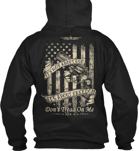It's About Freedom ! Black T-Shirt Back