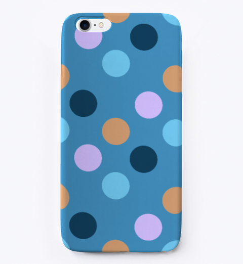 Blue Polka Dot I Phone Case Standard T-Shirt Front