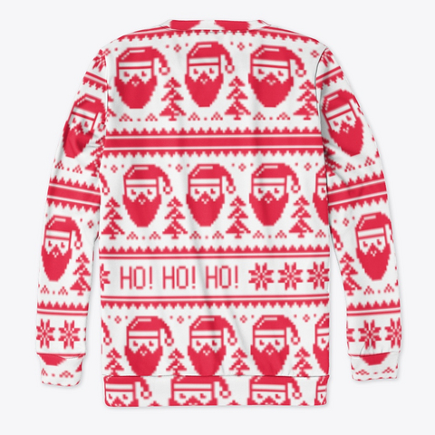Ugly Retro Digital Santa Sweatshirt Standard T-Shirt Back