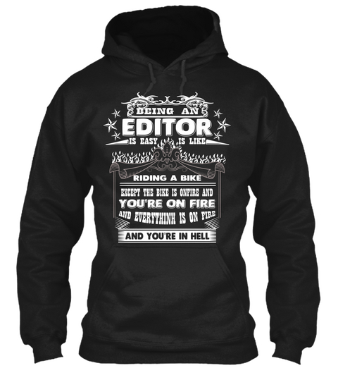 Editor Shirt Editor T Shirt Editor Mugs Black T-Shirt Front
