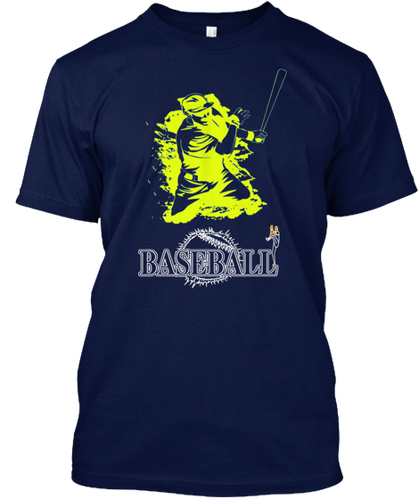 Baseball Navy T-Shirt Front