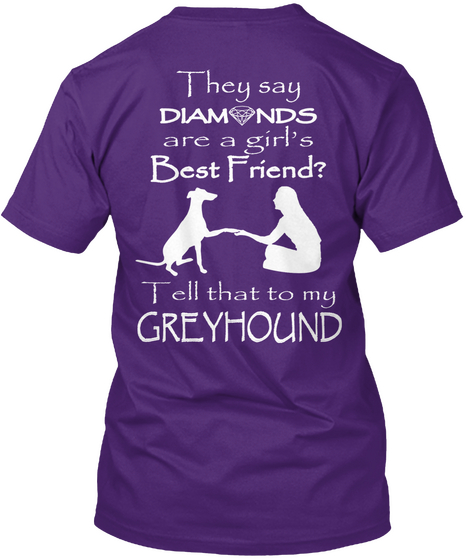 Greyhound Purple T-Shirt Back