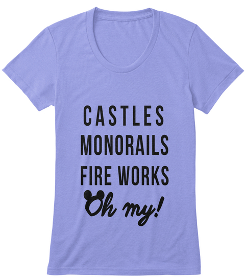 Castles Monorails Fire Works Oh My Orchid T-Shirt Front