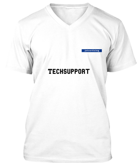 Tech Support White T-Shirt Front