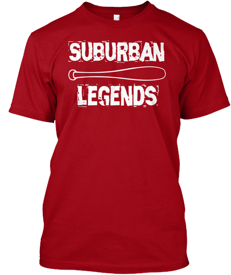Suburban Legends Deep Red Kaos Front