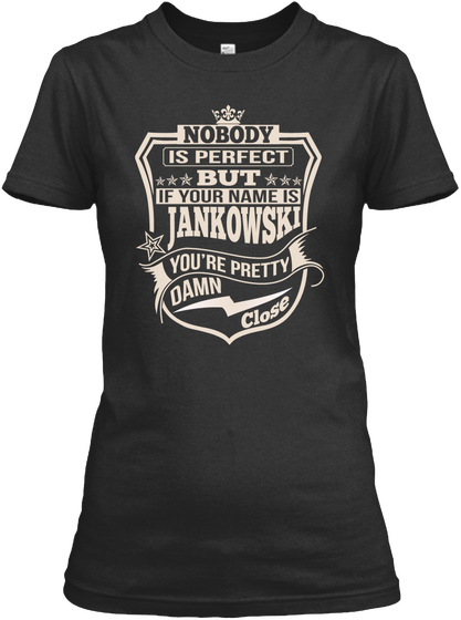 Nobody Perfect Jankowski Thing Shirts Black áo T-Shirt Front