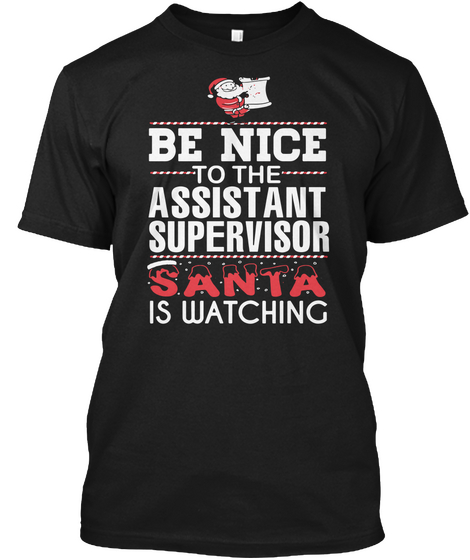Assistant Supervisor Black T-Shirt Front