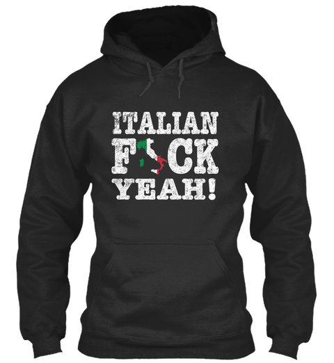 Italian Fuck Yeah! Jet Black T-Shirt Front