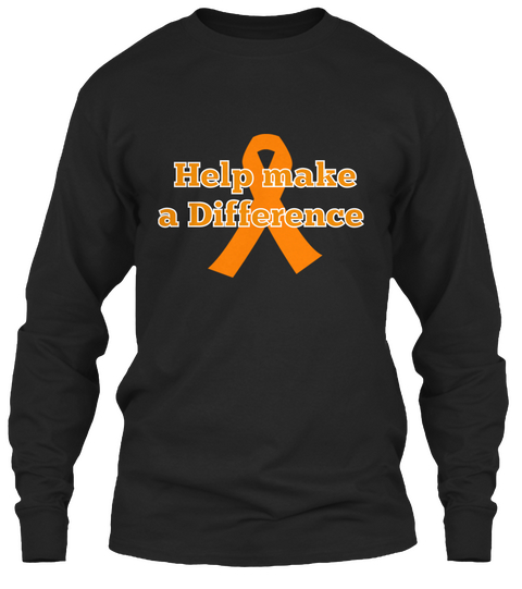 Help Make
 A Difference Black áo T-Shirt Front