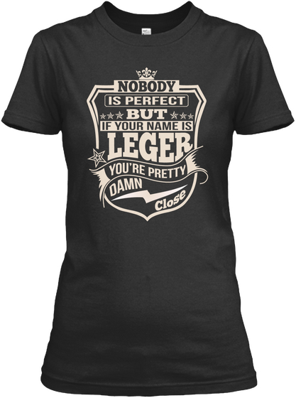 Nobody Perfect Leger Thing Shirts Black Maglietta Front