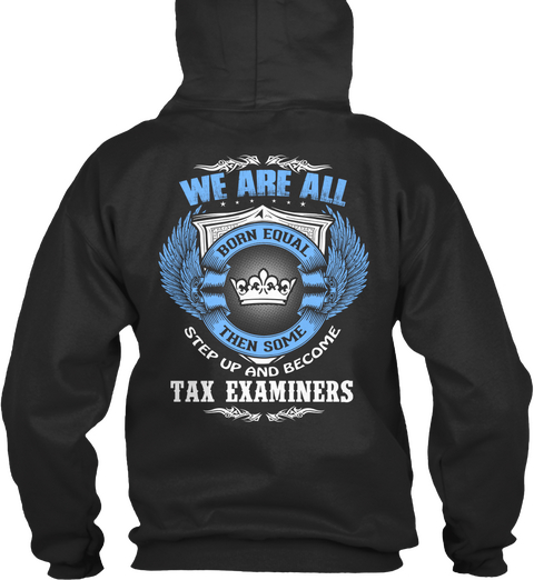 Tax Examiners Jet Black T-Shirt Back