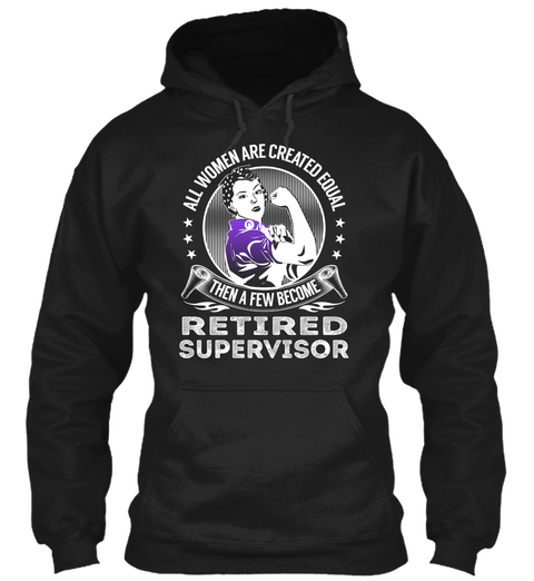 Retired Supervisor Black T-Shirt Front