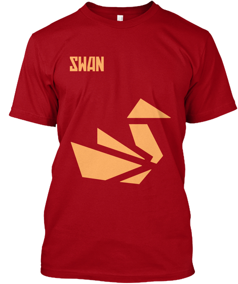 Swan Deep Red áo T-Shirt Front