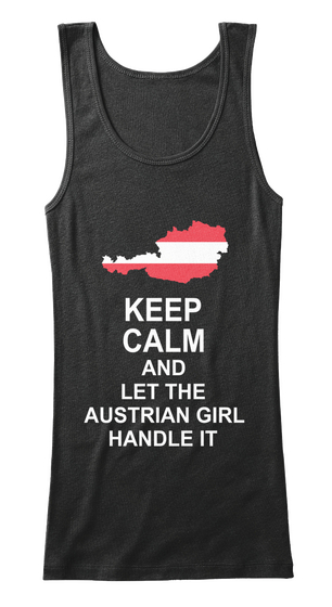 Keep Calm And Let The Australian Girl Handle It Black áo T-Shirt Front