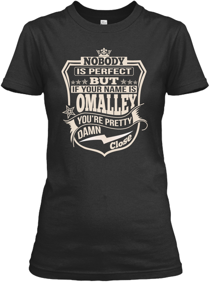 Nobody Perfect Omalley Thing Shirts Black áo T-Shirt Front