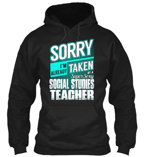 Social Studies Teacher   Super Sexy Black Kaos Front