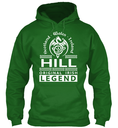 Scotland Wales Ireland Hill Original Irish Legend Irish Green Maglietta Front