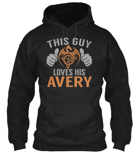 Avery   Guy Name Shirts Black T-Shirt Front