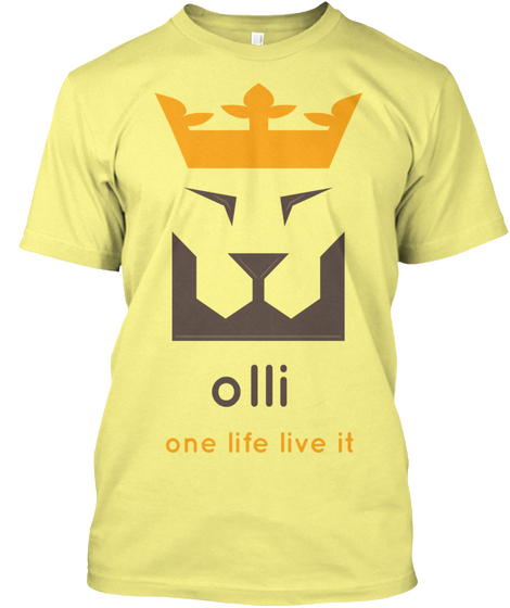 Olli One Life Live It Lemon Yellow  Camiseta Front