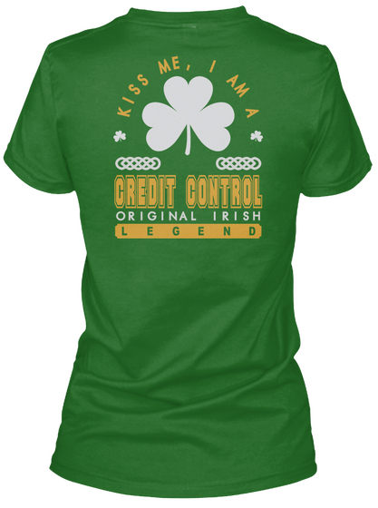 Credit Control Original Irish Job Tees Irish Green Maglietta Back