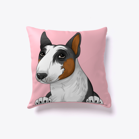 Bull Terrier Pillow 2 Pink Camiseta Front