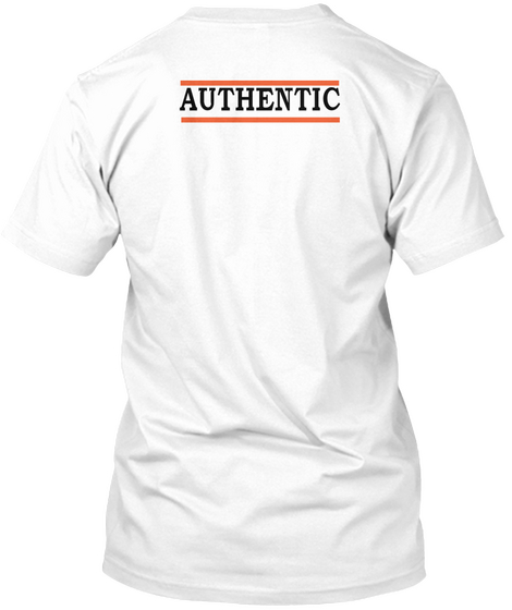 Authentic T Shirt White Kaos Back