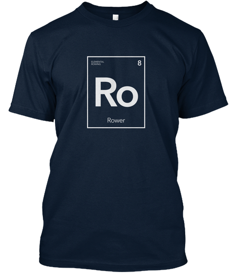 Elemental Rowing   Basic Rower New Navy T-Shirt Front