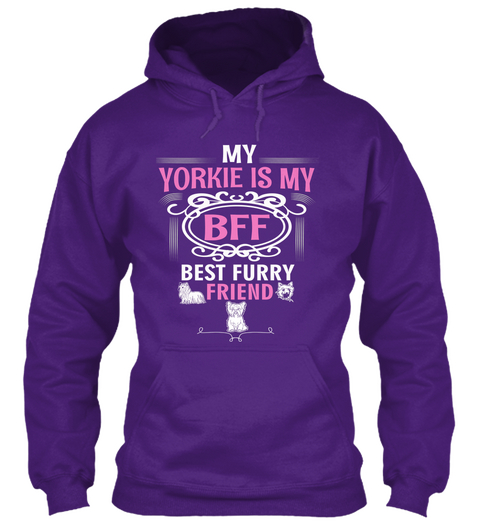 My Yorkie Is My Bff Best Furry Friend Purple Camiseta Front