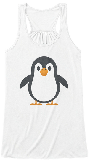 Penguin White Camiseta Front