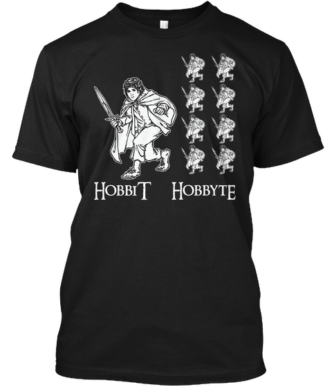 Hobbit Hobbyte Black T-Shirt Front
