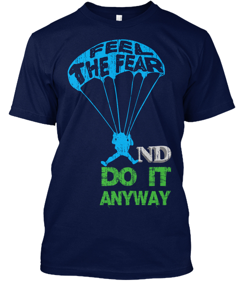 Base  Jumping Navy Camiseta Front