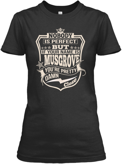 Nobody Perfect Musgrove Thing Shirts Black Maglietta Front