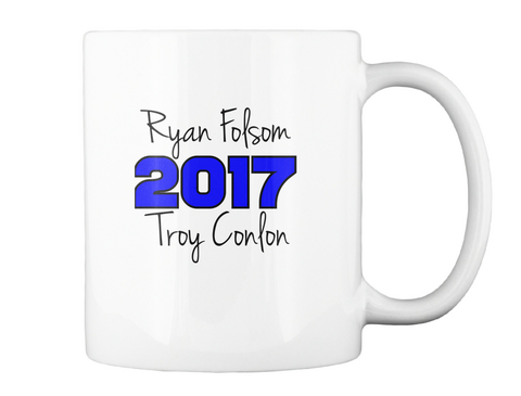 Ryan Folsom Troy Conlon White Maglietta Back