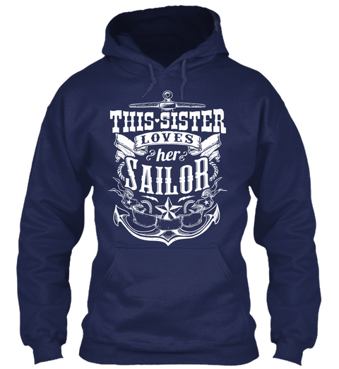 This Sister Loves Her Sailor Navy T-Shirt Front