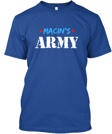 Macin's Army Deep Royal áo T-Shirt Front