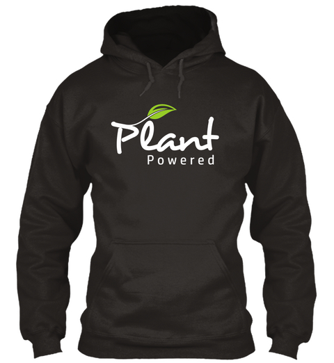 Plant Powered Jet Black T-Shirt Front