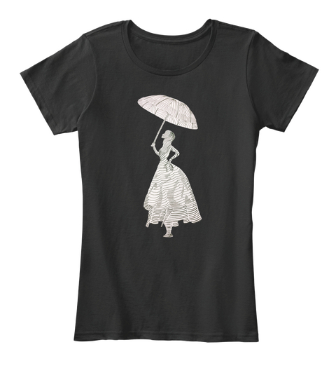 Artworkbyashley   Elegant Parisian Woman Black T-Shirt Front