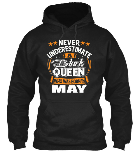 A Black Queen Who Was Born In May Black T-Shirt Front