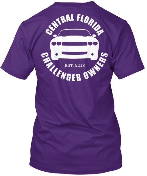 Central Florida Challenger 2017 Shirt Purple Kaos Back