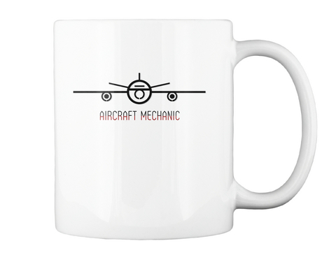 Aircraft Mechanic's Mug And Tote Bag White T-Shirt Back